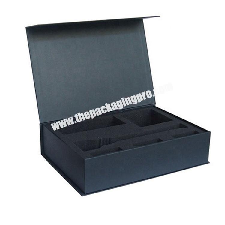 custom design printing cardboard magnetic flip box with insert