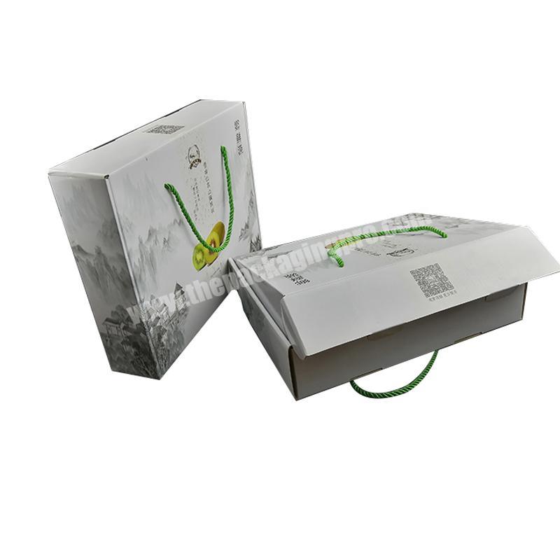 Custom Design Printing Logo Big Foldable Carton Packaging Box With Plastic Handle