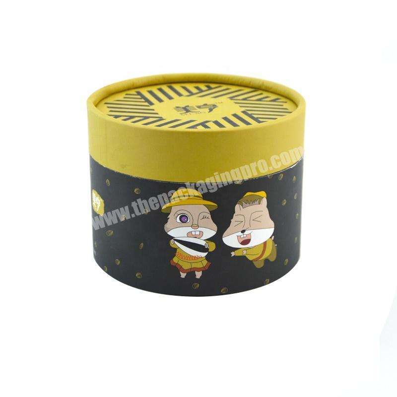 Custom design printing round paper tube can box for food