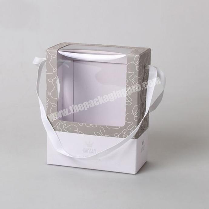 Custom Display Foldable Paper Gift Box with PVC Window for Baby Clothing