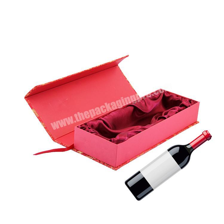 Custom Display Packaging Magnetic Flap Luxury Wine Gift Box