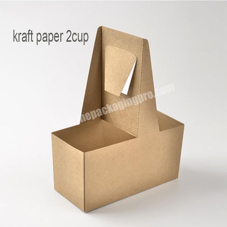 Disposable Take Away Paper Cup Carrier Craft Paper Coffee Cup