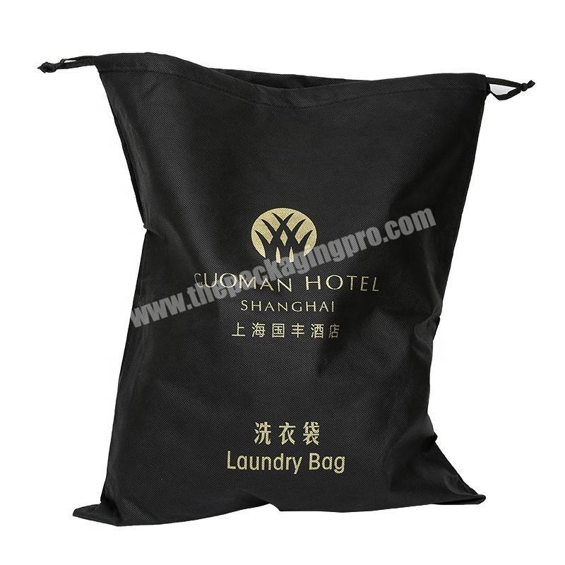 custom disposable hotel laundry bag drawstring