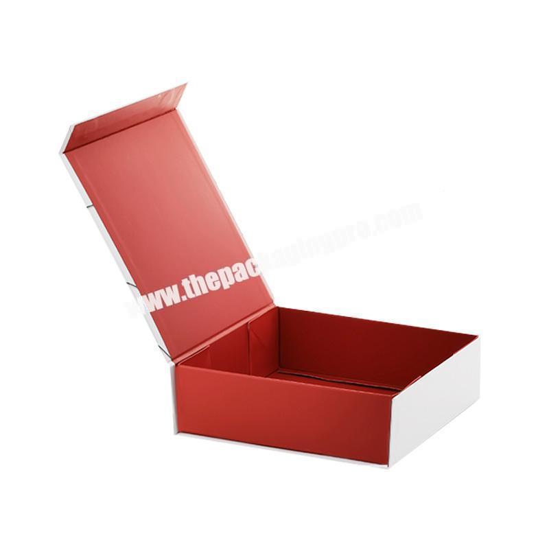 Custom easy assemble magnetic open folding luxury rigid gift box with lid