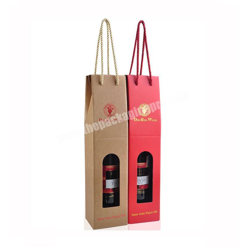 Custom easy open classical 2 bottle corrugated cardboard paper double foldable wine box