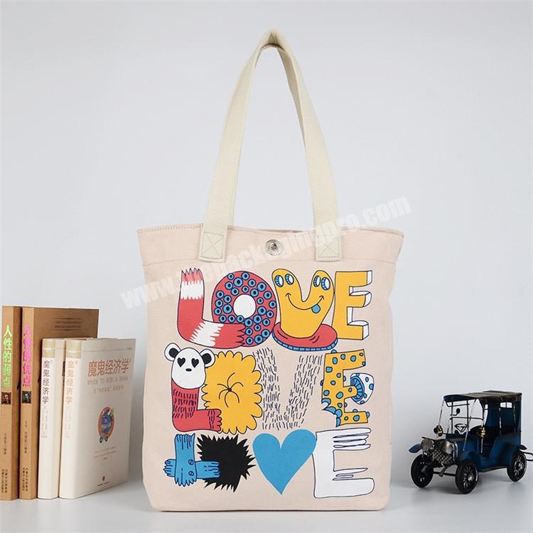 custom eco friendly canvas tote shopping promotional bags