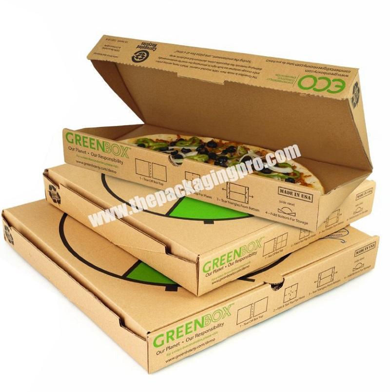 Custom Eco Friendly Cardboard Paper Pizza Boxes