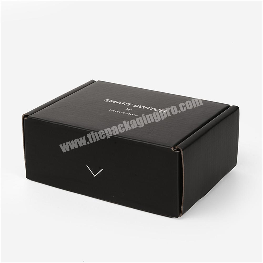 Custom Eco Friendly Corrugated Paper Box Black Cardboard Shipping Box