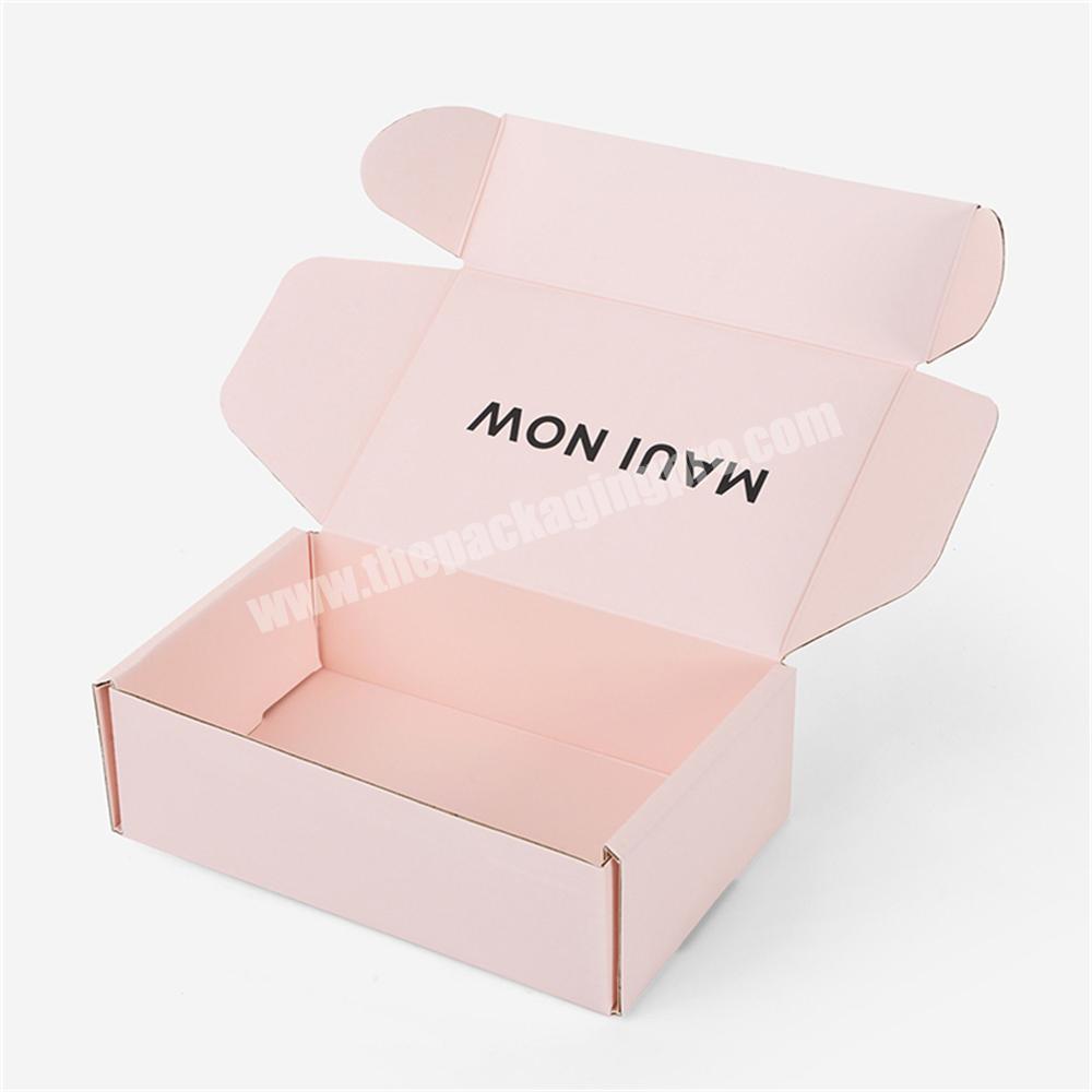 Custom Eco Friendly Color Printing Corrugated Mailing Carton Pink Paper Packaging Shipping Box