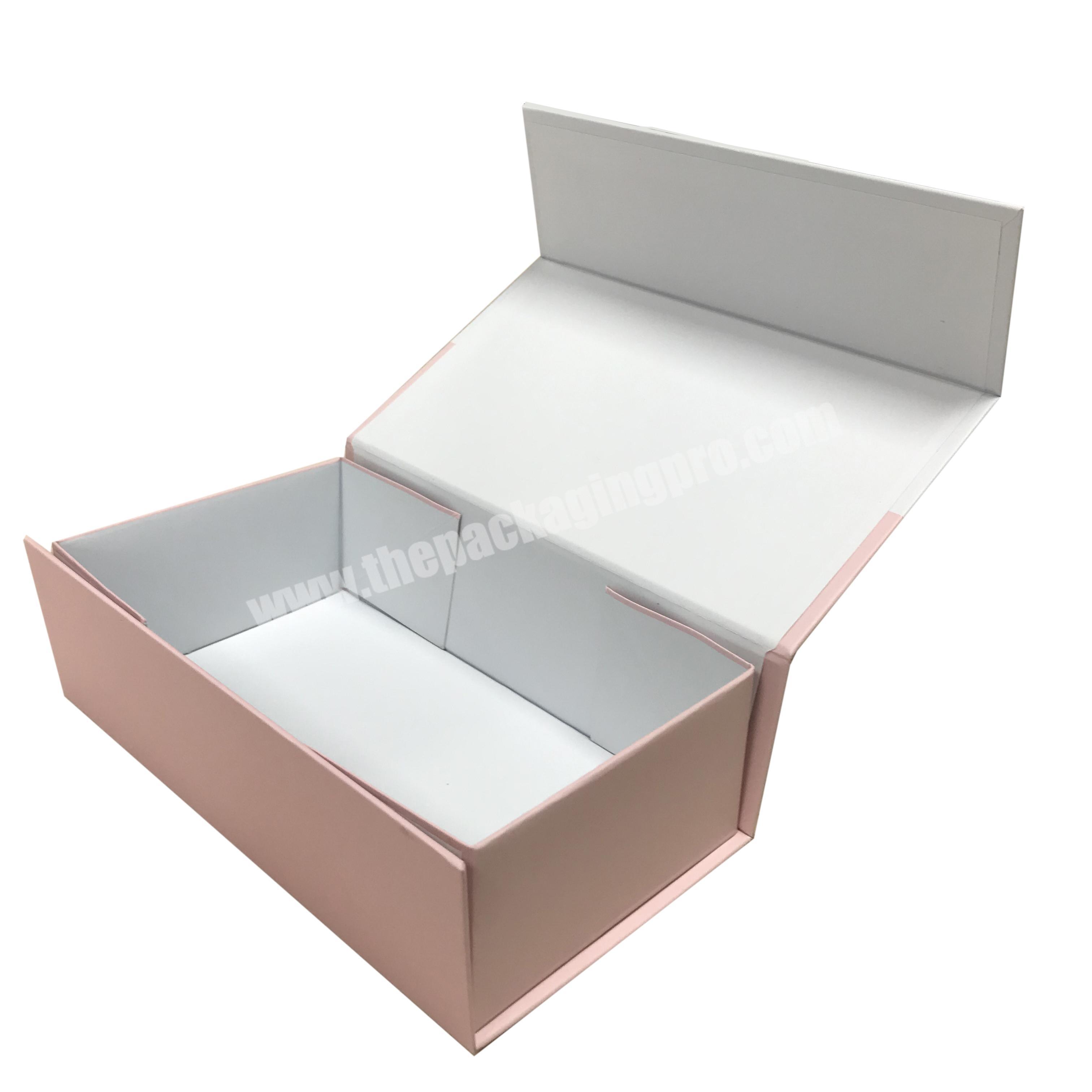 Custom eco-friendly logo printed empty foldable magnetic packaging gift box