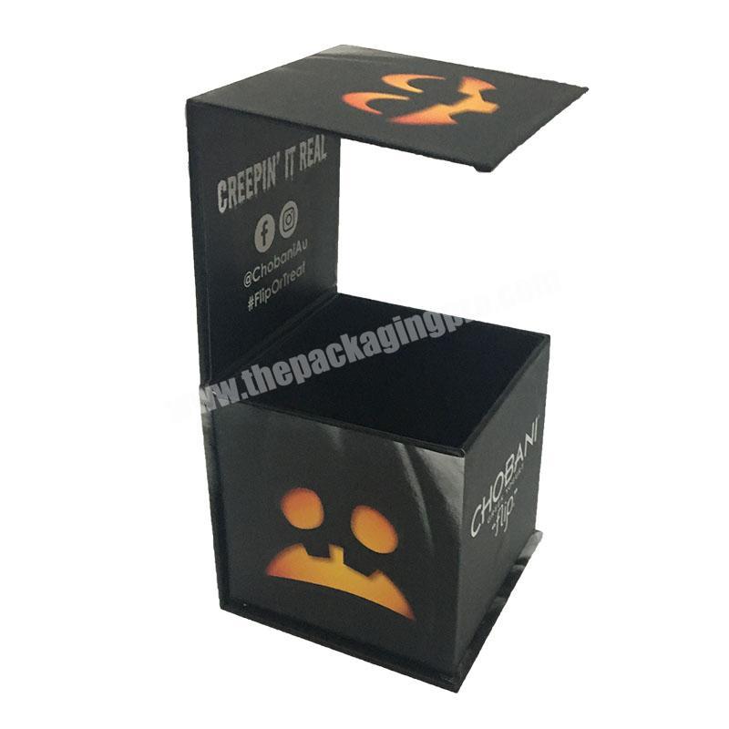 Custom Eco Friendly Packaging Black Rigid Cardboard Box With Magnet