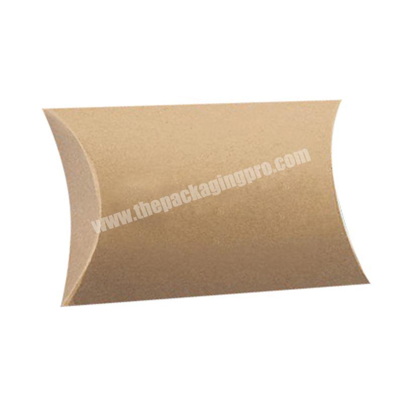custom eco-friendly printed kraft paper pillow  box