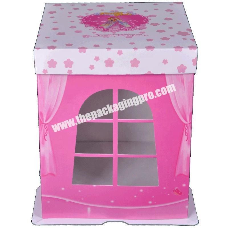 custom ECO swiss roll cake box plastic wedding cake boxes packaging
