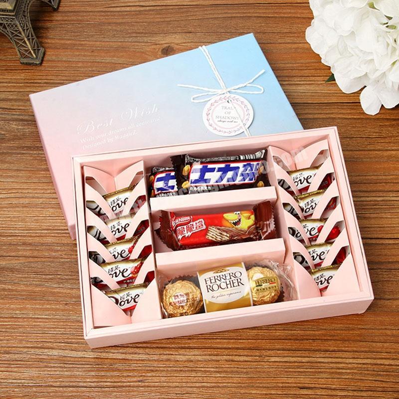 Custom Elegant Best Selling Empty Cardboard Homemade Chocolates Gift Boxes Of High Quality