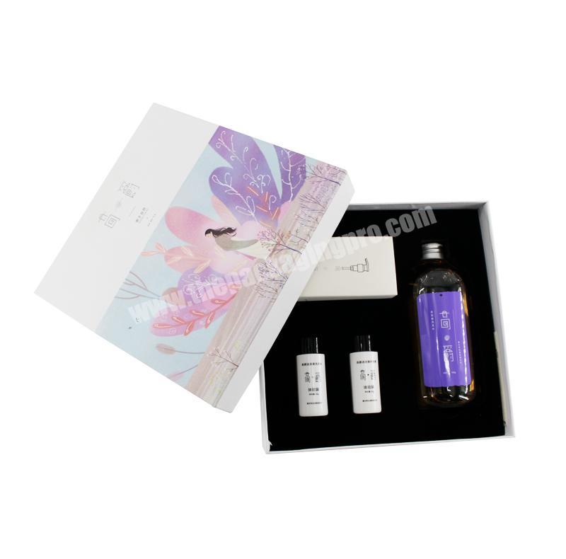 Custom elegant CMYK cardboard cosmetic set packaging box paper gift boxes With EVA Inserts