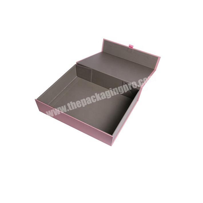 Custom Empty Clothing Wig Magnetic Flat Closure Gift Cardboard Packaging Folded Paper Box
