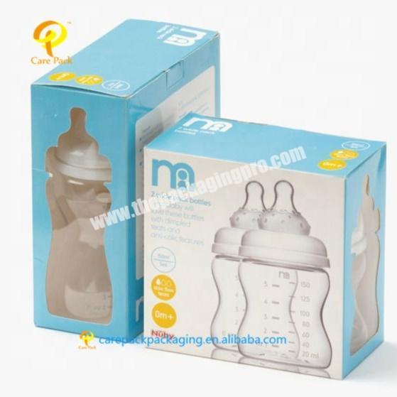 Custom empty Decorated baby powder  baby feeding bottle packaging box for Baby Thermal Bottle