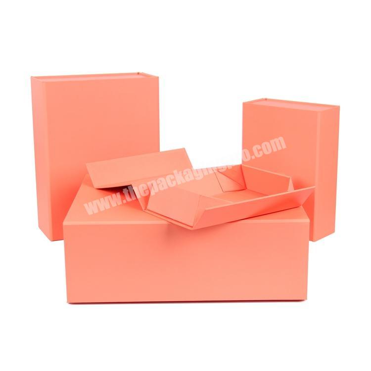 Custom fancy cardboard paper collapsible magnetic folding gift box with magnet closure