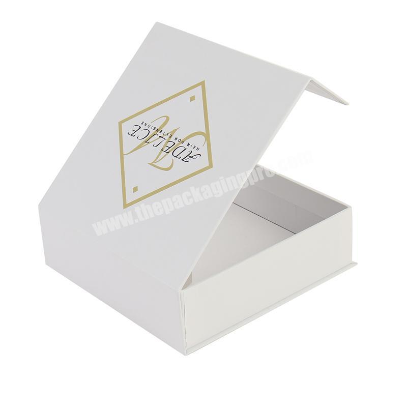Custom Fancy Garment Shirt Box Luxury Clothing Packaging Box hair extension white cardboard paper boxes