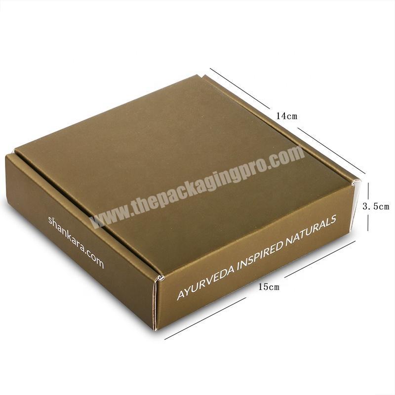 Custom fancy gold printing rectangle corrugated folding cartons cosmetic packaging box