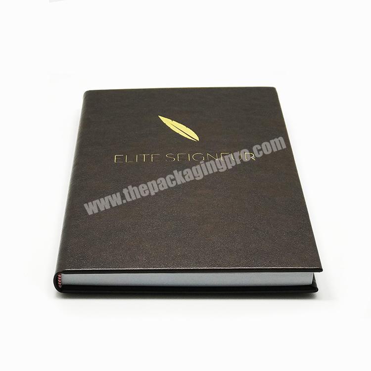 Custom Fancy High Quality Soft Cover Leather Office Exercise Lined Notebook Vintage