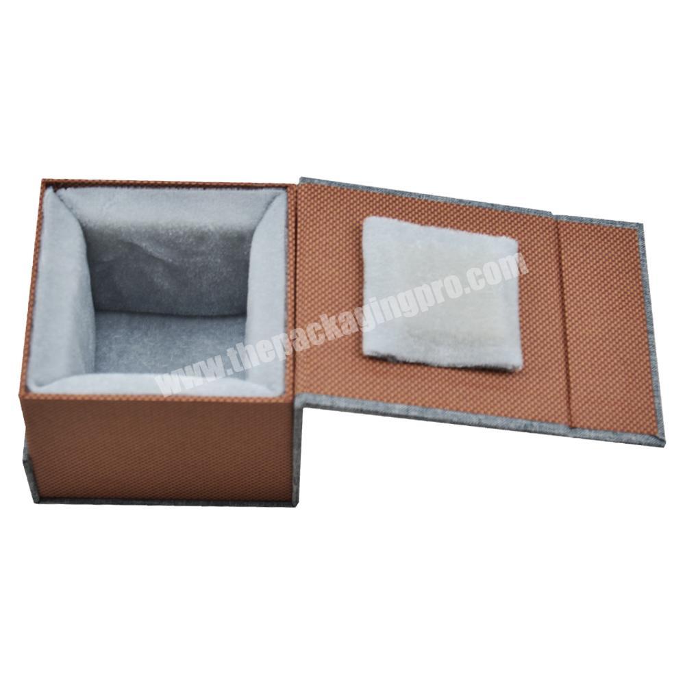 Custom Fancy Paper Flip Top Magnetic Square Shaped Mug Cardboard Packaging Gift Box
