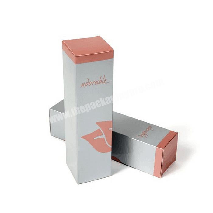 Custom fancy printed 100% recycled white cardboard recycledpaper cosmetic packaging lipstick boxes for packaging