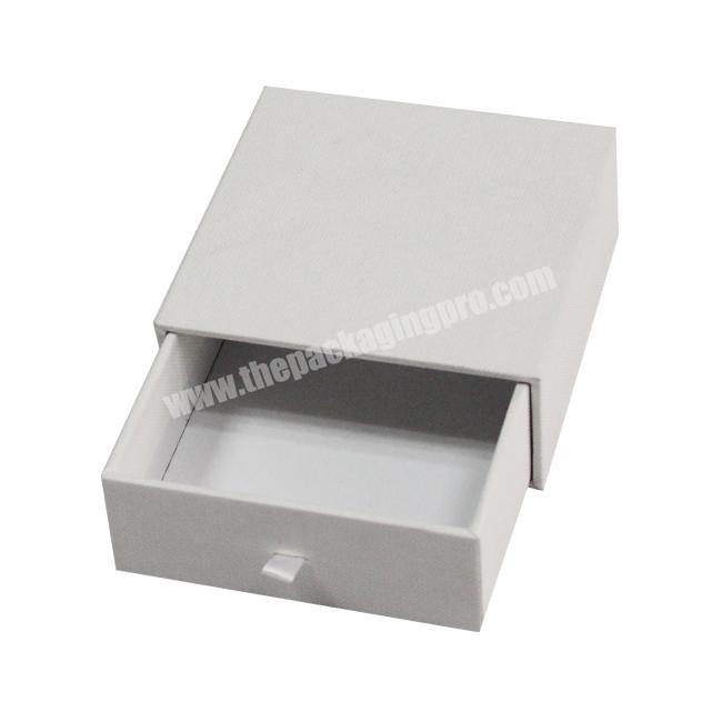 Custom Fancy White Drawer Style Cardboard Paperboard Rigid Gift Packaging Shipping Box