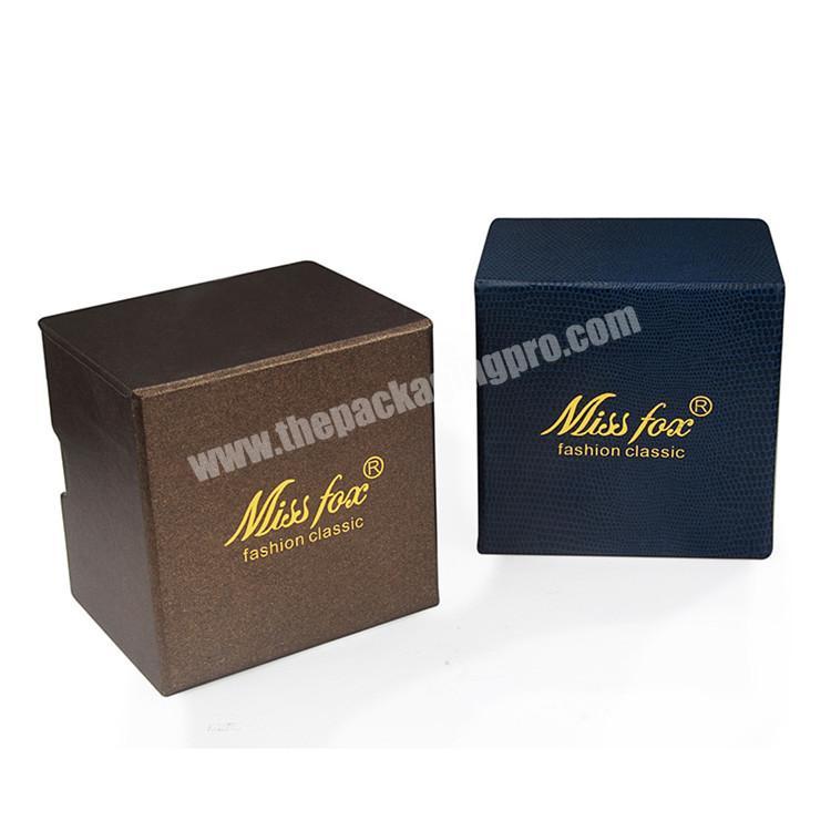 Custom Fashion Square Cardboard PU Leather Glossy Finishing Jewelry Bangle Ring Gift Storage Box Packaging Display Boxes