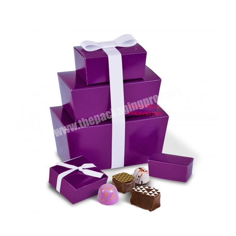 custom flat delivery ballotin packaging foldable chocolate box with your logo