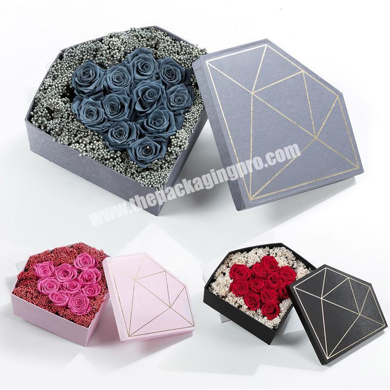 Custom flower pink paper box luxury
