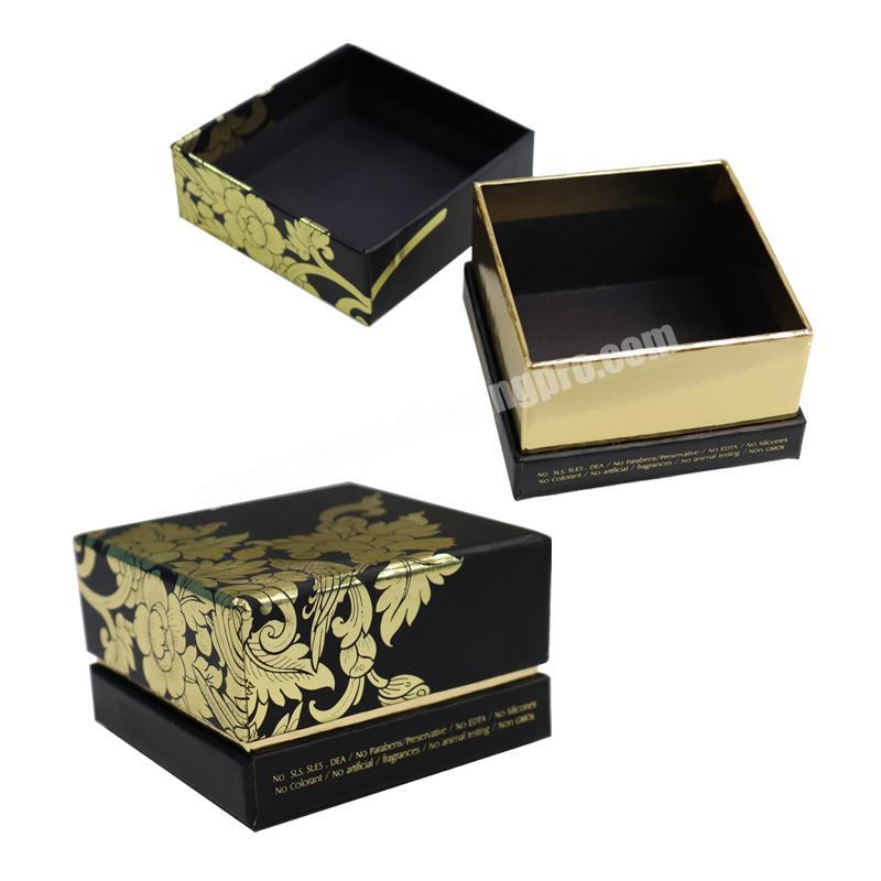 Custom foil gold handmade creative cosmetic paper packaging gift box