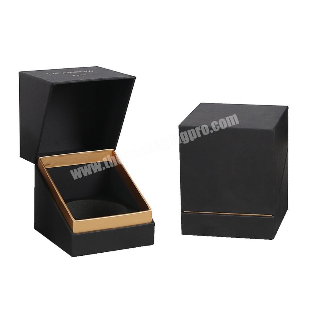 Custom Foil LOGO Black Luxury Perfume Sturdy  Packaging Box