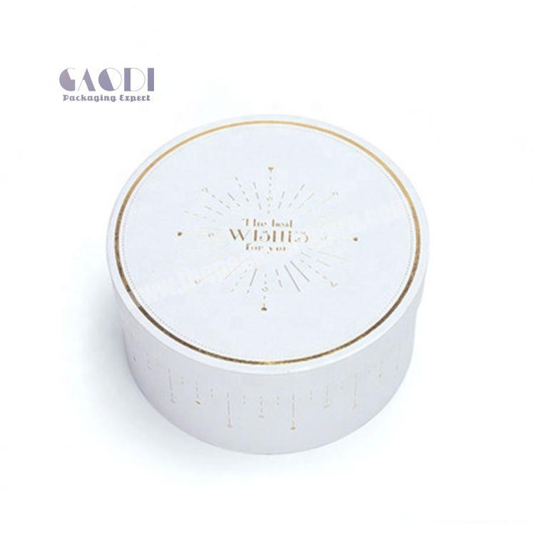 Custom Foil Stamping Logo Luxury Cylindrical Round Rose Packaging Flower Paper Box With Lid