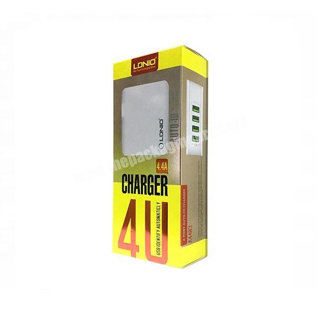 Custom foldable charger packaging paper product box