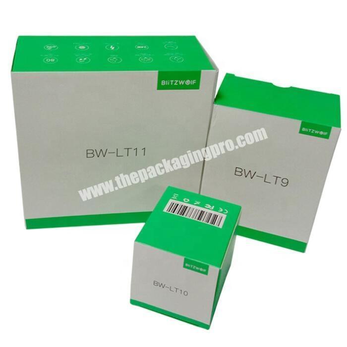 Custom foldable corrugated paper packaging box for led light