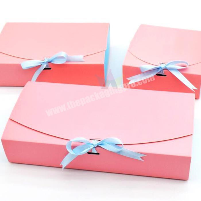 Custom Foldable Paper Gift Box With Ribbon Closure For Perfume