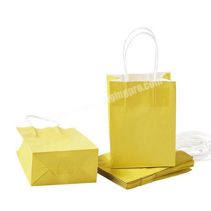 Custom foldable Rectangle Kraft Paper Bags Package Gift Bag Shopping Bags Wedding Party with Nylon Cord Handles
