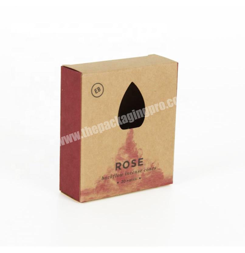 Custom Foldable Recybled Krafte Paper Box For Backflow Incense Cones  Toy, Eco-friendly Packaging Box