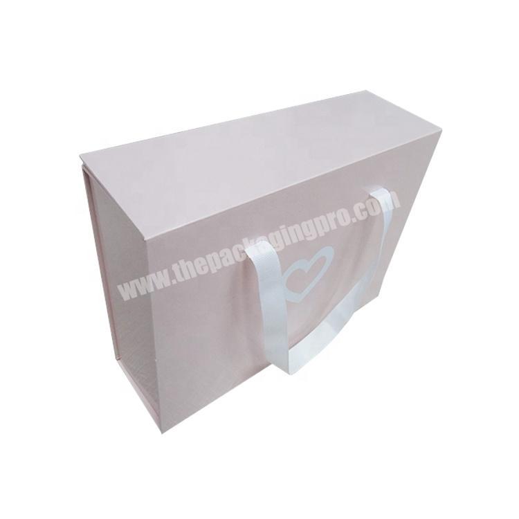 Custom Folding Paper Gift Box With Ribbon