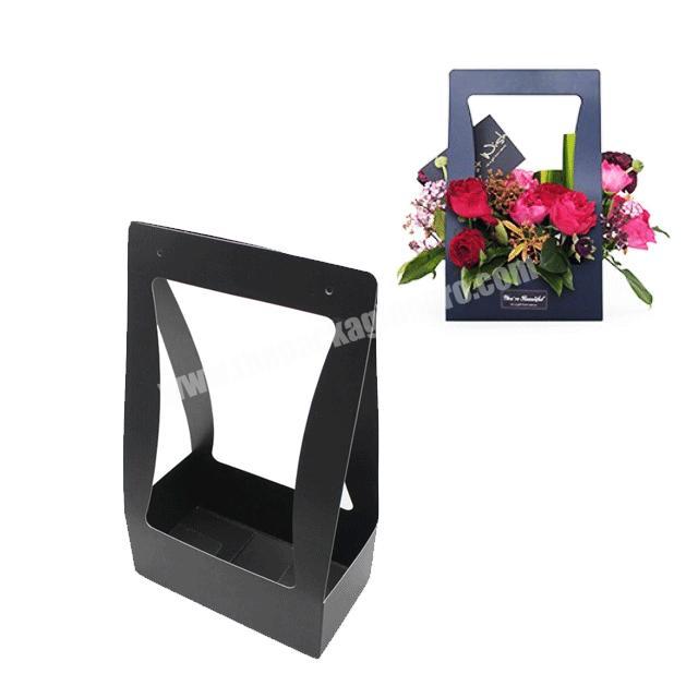 Custom Folding Various Colors Flower Packing Carry Paper Baskets Floral Packing Gift box