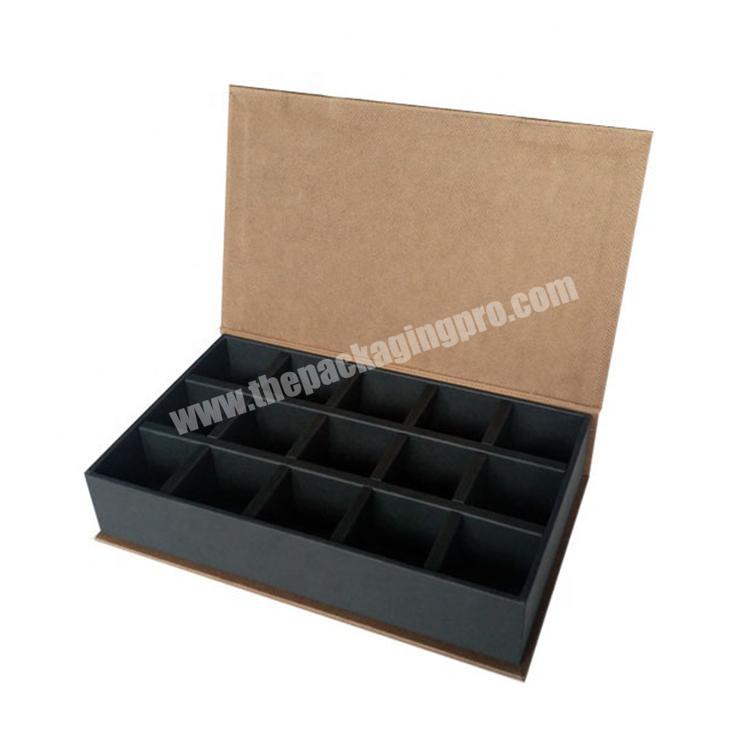 Custom Food Grade Cardboard Paper Packaging Chocolate Gift Box With Dividers