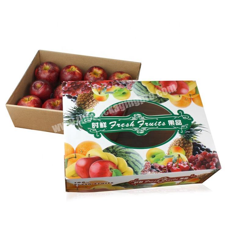Custom Fruit Carton Corrugated White Packaging Fruit Box,Printing Packaging Fruit And Vegetables Paper Boxes