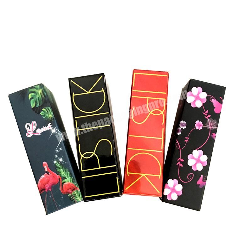 custom full color printing eco friendly cosmetic lip gloss or lipstick paper packaging box