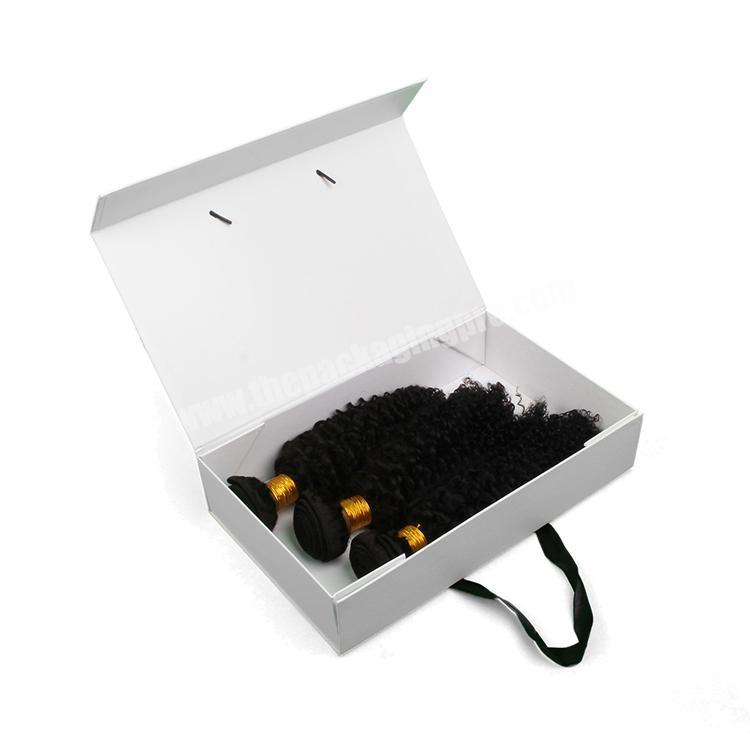 custom gift black hair extension packaging paper box