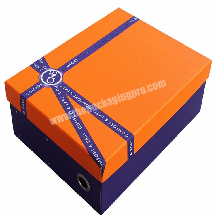 Custom Gift Box With Ribbon Closure Heart Shaped Shoe Box Packaging Boxes With Cushion