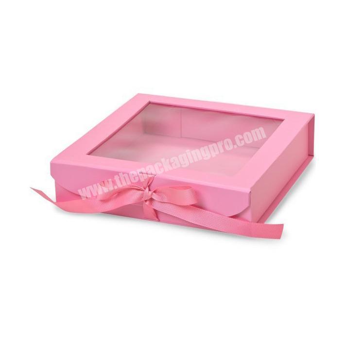 Custom gift carton magnetic packaging box with PVC window