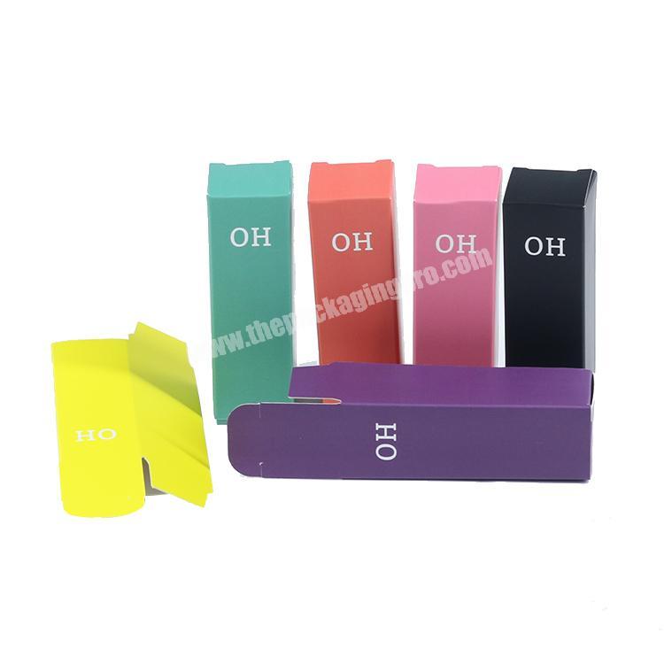 Custom Glossy Laminated Printing Foldable Cosmetic Packaging Color Paper Box