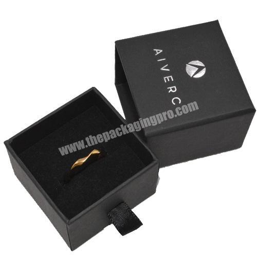 Custom Gold Foil Logo Pantone Colored Corrugated Paper Box Drawer Box for Jewelry Bracelets Rings Necklaces Pendants Packaging