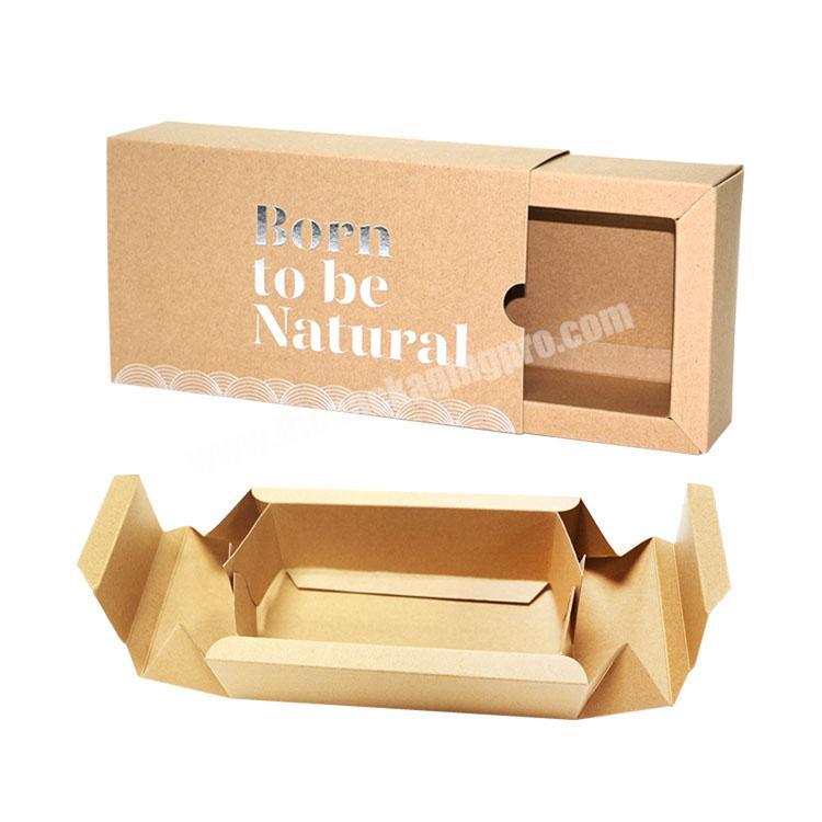 Custom Gold Hot Stamping carton shipping materials packing box  friendly paper folding drawer gift box